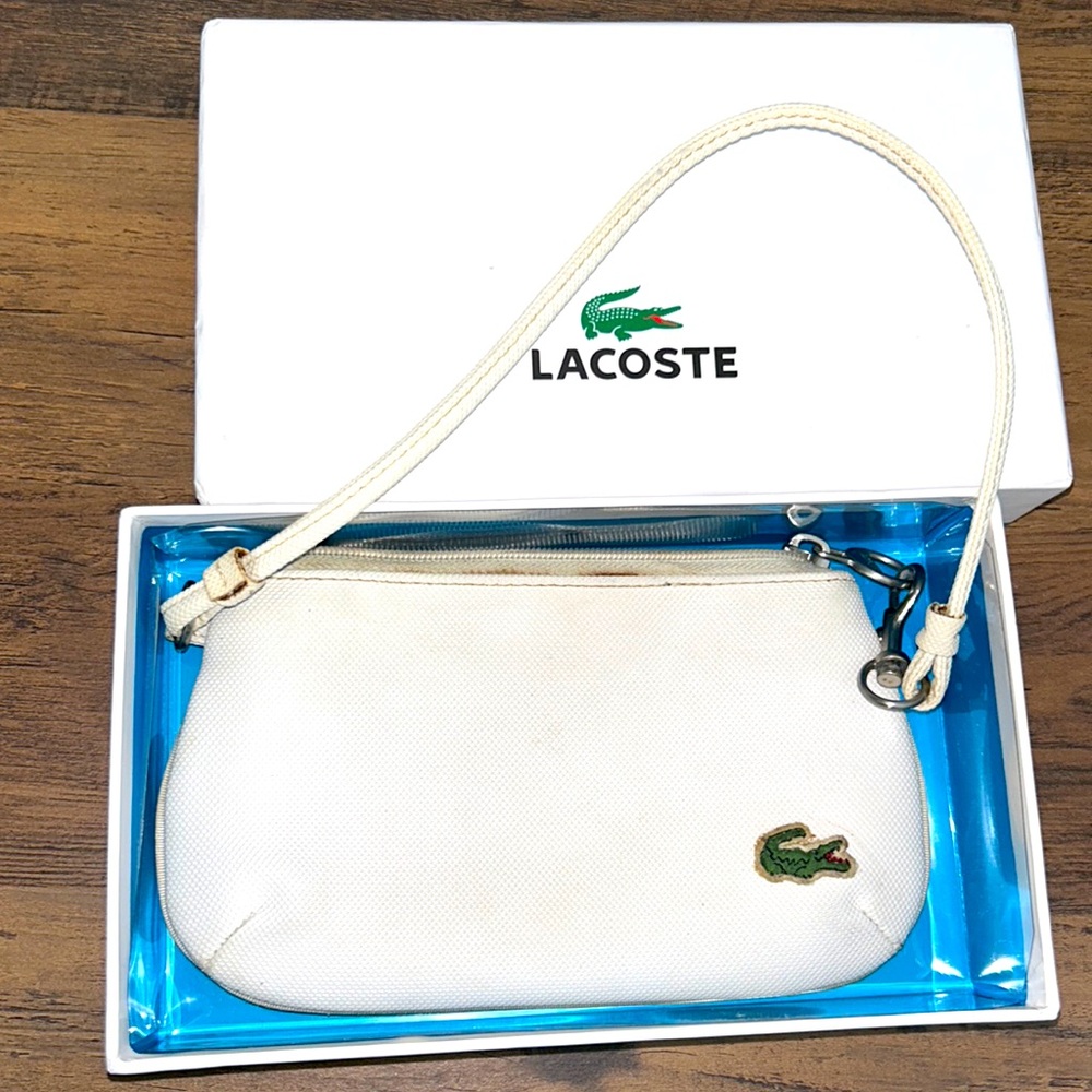 Lacoste white wristlet preowned